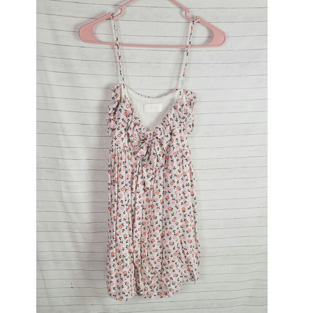 CAPULET JOSETTE FLORAL RUFFLED MINI DRESS, SZ XS